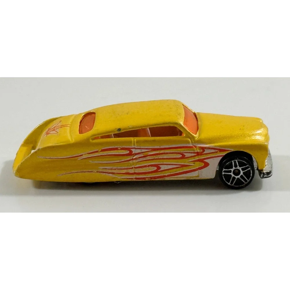 Hot Wheels Purple Passion Kids 1:64 Yellow Flame Graphics Lead Sled Custom Car